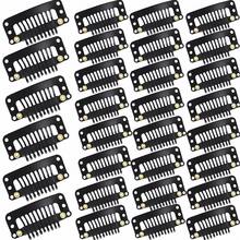 30 Pcs Wig Clips Hair Extensions, 9-Teeth 32 Mm, Light Brown Snap Clips With Comb For Secure Hold, Wig Making And Extension Install, U-Shape For Easy Attachment, Salon Accessories, Halloween - View 10