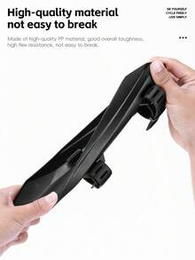 WEST BIKING 1PC Bicycle Extended And Widened Fender Effective Splash Prevention Tough And Durable Cycling Fender Silicone Anti Slip Easy To Clean MTB Road Bike Fenders - Black - View 3