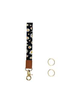 1pc Leopard & Daisy Print Lanyard, Leather Neck Strap, ID Badge Holder, Key/Phone/Card Keychain Lanyard - Multicolor - View 12