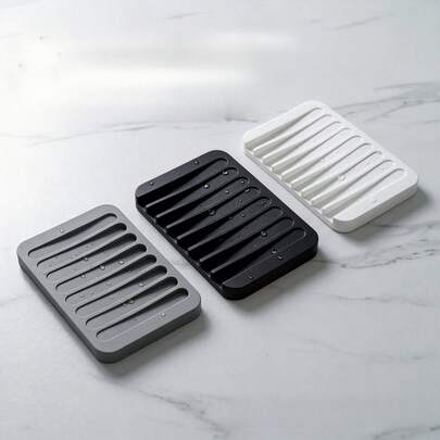 3/1 Jabonera Multicolor Autodrenante, Soporte de Jabón de Alta Calidad, Adecuado para Baño, Cocina y talla grande, Excelente Rendimiento de Drenaje, Extiende la Vida Útil del Jabón, Fácil de Limpiar