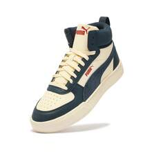 Puma 春秋款中性運動休閒鞋，經典中筒復古滑板鞋 40193901 - 午夜藍-紅色 - 查看 8