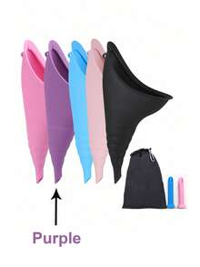 4pcs Portable Outdoor Travel Silicone Urinal, Standing Female Urination Device, Leak-Proof Silicone Funnel, Essential For Summer Travel, Beach Trip - Multicolor - View 14