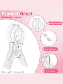 5/1pc Transparent Plastic Balloon Arch Clips Spring Clips Background Balloon Garland Strip Banner Reusable Tie Tool Handmade Holiday Wedding Birthday Party Gift Supplies Decoration Essentials Large Bedding Clips Drying Clips - A - View 8