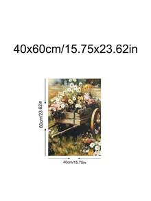 1pc Vintage Farmhouse Church Canvas Print, Rustic Wildflowers Meadow Wall Decor, Ideal Gift,Suitable For Bedroom,Living Room,Office, Kitchen,Wall Arts,Wall Decor,Home Decor,Room Decor,Canvas Wall Art,Posters, Wall Art With Frame, Optional Frame ﻿ - 1PCS - View 20