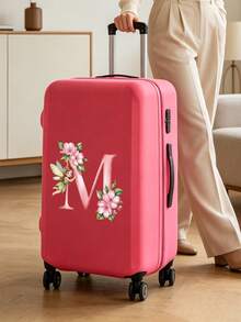 Little Elf Letter Print 18-32 Inch Durable Universal Luggage Cover, Dust-Proof And Scratch-Resistant Luggage Cover With Elastic Edge, Suitable For Flights, Honeymoon, Airport, Cruise, Business Travel, Unisex Travel Essential Accessory, Suitable For Family, Friends, Mother, Teacher, Fits Most Roller Luggage, Carry-On Bags, Trolley Bags,Back To School - Multicolor - View 5