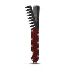 2-In-1 Shiny Rhinestone Hair Comb, Detangling And Styling Dual-Use Comb, Universal For Curly And Straight Hair, Full Rhinestone Styling Comb, Portable Travel Hair Tool; Comb | Salon Hair Care | Hair Tools | Styling Comb - Basic Model - View 14