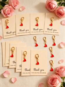 12pcs Red + Card + Packaging Bag