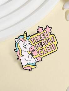 Limited-Edition English Slogan Charm Set - CELL-FIE. Features Cute Animal Accessories Such As Cells, Tired Unicorns, And Funny Flame Ducks. - Multicolor - View 4