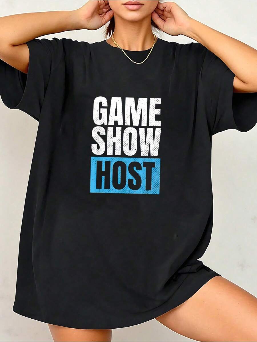Board-Game-Lover-Trivia-Game-Night-Funny-Game-Show-Host-T-Shirt001 - 黑色 - 查看 1