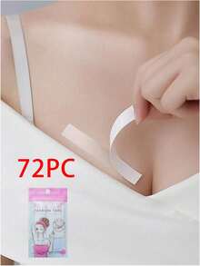 36/72pcs Double-Sided Anti-Slip Transparent Tape For Blouse, Shirt Collar, Dress - Transparent - View 1