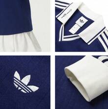 Adidas Clover Women's New Sporty Casual Long-Sleeved Polo Shirt - Blue and White - View 11