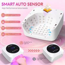 DianaBeauty Rechargeable UV LED Nail Lamp, Fast Curing All UV Gels, 57 LED Professional Nail Dryer With Sensor Function, Salon Equipment - White - View 5
