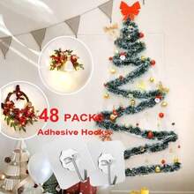 Damage-Free Adhesive Hooks, Wall Hooks For Hanging Items, Suitable For Kitchen, Bathroom, Picture Frames, Posters, Clocks And More, Easy To Tear And Stick Multi-Purpose Hooks, Practical Hooks, Easy Installation, Damage-Free Removal, Damage-Free Hanging, Streamlined Hook Design | Modern | Waterproof | Rust-Proof - Multicolor - View 3