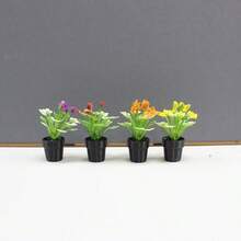 10pcs Mixed Mini Plant Models, Mini Cactus Potted Plants, Mini Scene Decoration, Decorative Green Plants, Flower Pots, Decorative Flowers, Random Styles, Mixed - A - View 10