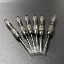 Easytoday 新款 6 件組 18g/0.63oz 精緻雕花鐵製飛鏢針尖 創意娛樂飛鏢配件 - 灰色 - 查看 6