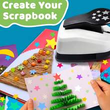Perforadora de papel con forma de estrella de 2 pulgadas 48mm, herramienta de corte, moda diaria, DIY portátil de 2 pulgadas 48mm con forma de estrella, adecuada para manualidades de papel, hacer tarjetas, scrapbooking, planificador, estudiantes - Perforadora de estrellas estrelladas de 2 pulgadas - Ver 6