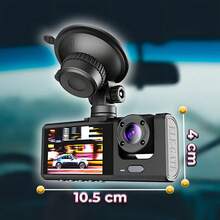 Dual Camera Exterior Interior Rear DVR Car Auto Black Color Ele-Gate - A - View 3