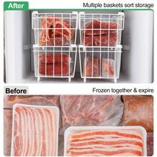 4 Pack Freezer Baskets For Chest Freezers Black Storage Bins With Handles - White - View 2