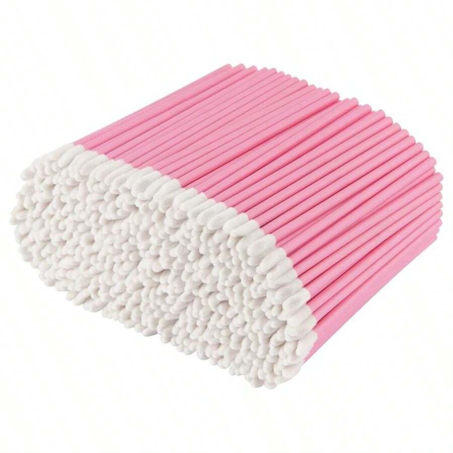 Disposable Lip Brush Wands - Lint-Free Lip Gloss And Lipstick Applicator For Makeup, 50/100/200/400/600/800/1000 Count - Pink - View 1