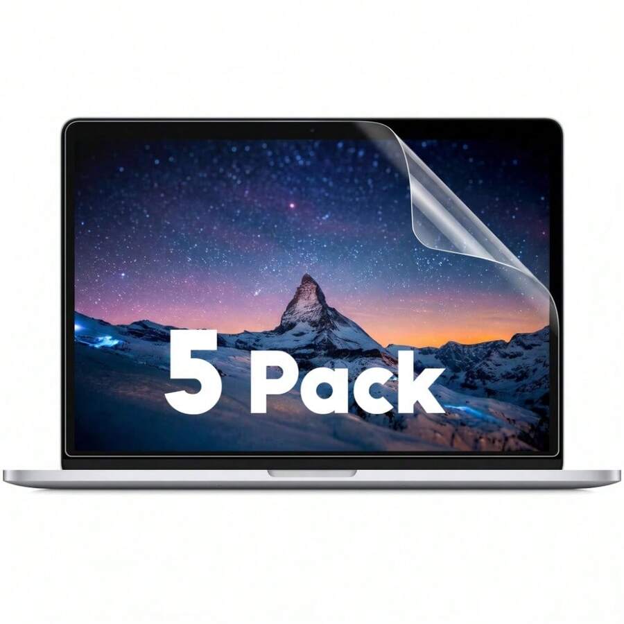 5pcs Screen Protector Film For MacBook Pro 15 Inch, Eye-Protection Anti-Glare/Anti-Scratch Matte Laptop Screen Protector Film, Compatible With MacBook Pro 15''(2016-2019) - View 1