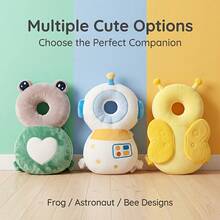 A Soft Baby Carrier Backpack With An Adjustable Plush Backrest In The Shape Of A Cartoon Animal, Made Of Colorful Polyester Fiber. - Green Frog - View 6