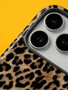 ShellaStory Black Leopard Pattern Fashion Phone Case, Leopard Print Phone Case, Black Leopard Design Phone Case Compatible With IPhone 17, 16e, 15 Pro Max, 14 Plus, 14 Pro, 13, 12, 11 Birthday - Multicolor - View 3