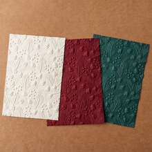 1 pieza Carpeta con relieve 3D, suministros para scrapbooking DIY, carpeta de plástico con relieve de patrón de acebo y piña, adecuada para hacer tarjetas, scrapbooking y otras manualidades de papel - Multicolor - Ver 6