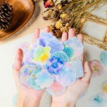 56pcs Watercolor Dreamy Galaxy Planet PET Transparent Stickers For Student Planner Diary Notebook Decoration - T01042781 - View 3