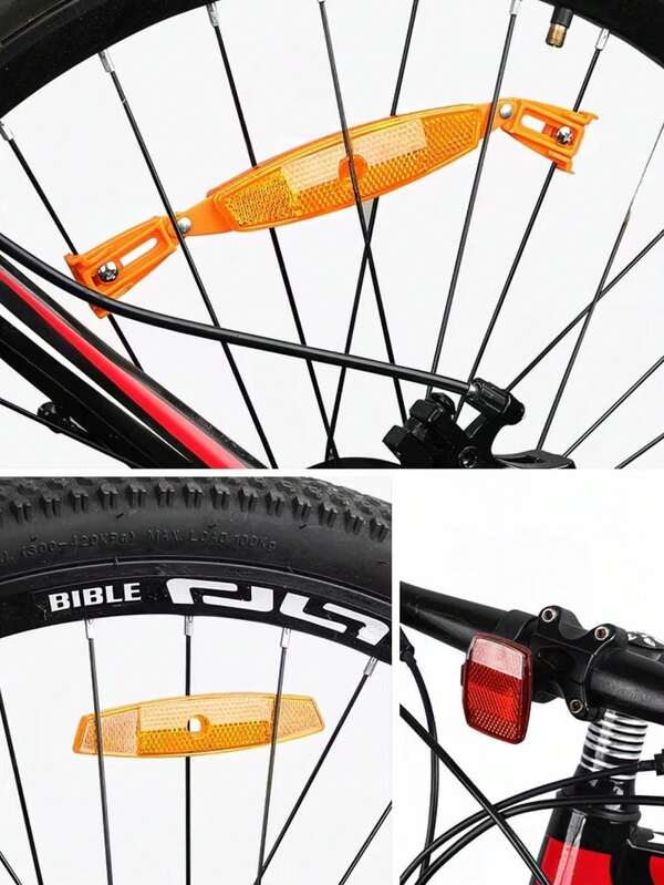 1 paire de rayons de vélo réfléchissants, bandes réfléchissantes pliables pour la conduite de nuit, accessoires de cyclisme universels compatibles avec les vélos de montagne et les vélos de route, bandes réfléchissantes de pour la conduite de nuit, équipement de et d'avertissement essentiel pour le vélo pour le camping et les voyages