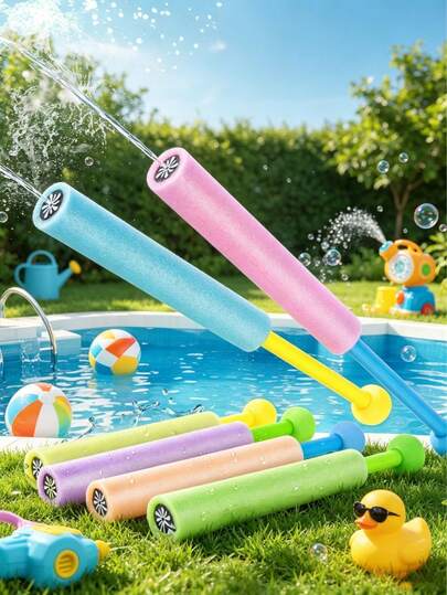 1/2/3pcs Fun Foam Water Sprayer With Ergonomic Round Handle Floating Summer Outdoor Essential For Family Gathering Pool Water Sprayer For Camping Water Park Summer Essentials Party Supplies Outdoor Water Games Accessories Beach Essentials
