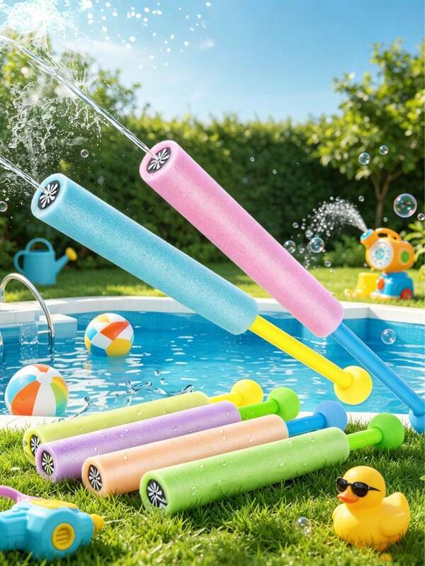 1/2/3pcs Fun Foam Water Sprayer With Ergonomic Round Handle Floating Summer Outdoor Essential For Family Gathering Pool Water Sprayer For Camping Water Park Summer Essentials Party Supplies Outdoor Water Games Accessories Beach Essentials