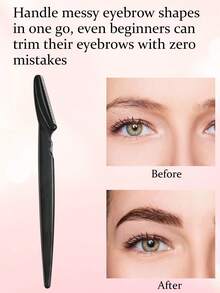 4pcs/Set 3-Head Eyebrow Grooming Comb And Mascara Brush. This Dual-Head Beauty Tool Features Three Different Brush Heads For Grooming Eyebrows, Removing Mascara Clumps, And Shaping And Refining Eyebrow Shape. - Multicolor - View 9