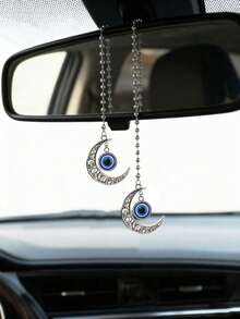 Car Interior Pendant, Fully Rhinestone-Studded Hollow Evil Eye, Can Decorate Car Rearview Mirror, Car Interior Pendant - Evil Eye - View 5