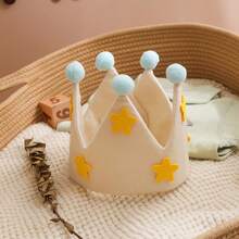 1pc Star Theme Beige Party Birthday Hat, First Birthday Party Decoration Hat, Birthday Headpiece, Crown Hat, Party Photo Prop, Suitable For Various Birthday Celebration Occasions, Party Decoration - Multiple Styles - View 7