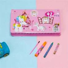 Watercolor Pen Set, Pencil Set, 42pcs/86pcs/208pcs Painting Brush Learning Tool Set, Student Learning Painting Watercolor Pen Crayon Supplies Set, Watercolor Paint, 208pcs Including Drawing Board, Writing Tools, Art Set, Holiday Gift (Packaging Box Pattern Style Randomly Sent) - Multicolor - View 12