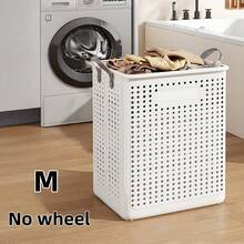 Foldable Laundry Basket - Solid Color Design, Multifunctional Portable Laundry Basket, Suitable For Bathroom And Balcony Storage, Laundry Bags, Laundry Room Accessories, Clothes Storage Cart - Multicolor - View 17