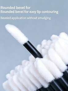 50pcs/100pcs New Disposable Lip Brushes, Lip Gloss Applicators, Lipstick Gloss Sticks, Soft Bristle Beauty Makeup Tools, Non-Woven Flocked Makeup Cotton Swabs, Portable Lipstick Brushes, Multi-Functional Lip Glaze Lip Mask Concealer Eyeshadow Brushes - Multicolor - View 6