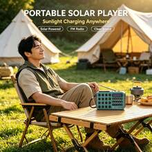 Rechargeable Portable FM Radio Solar Bluetooth Speaker, Supports USB/TF Card/MP3 Playback, FM Radio Reception, Lightweight Multifunctional Audio Device Suitable For Outdoor Camping Hiking - 1200mAh Battery - View 8
