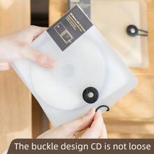 CD 收納盒 12 片裝 CD/DVD 碟片收納夾 硬塑 DVD 碟片收納盒 儲存活頁夾 適用於汽車、居家、辦公室、旅行 - 查看 8