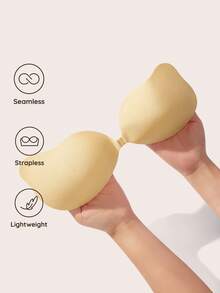 Lignisse Bra Perekat Tak Terlihat, Bra Perekat yang Dapat Digunakan Kembali untuk Wanita, Bra Push Up Tanpa Tali dan Tanpa Punggung, Bra Perekat Silikon Tak Terlihat untuk Gaun V Dalam, Pernikahan - MultiWarna - View 3