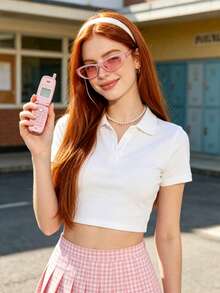 1pc Retro Y2K Coquette Fashion Glasses, Narrow Cat Eye Pink Gradient Frame, Tinted Lens For Music Festival Street Party Beach Vacation Women Girls - 紫粉色框架 粉紅鏡片 - 查看 3