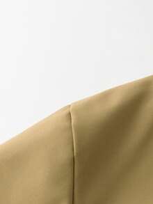 Jaket Kasual Pria Minimalis Warna Polos dengan Tudung, Resleting Halus & Kancing Jepret, Tahan Angin & Tahan Lama, Pas Nyaman dengan Potongan Rapi, Jaket Pria Serbaguna untuk Musim Semi/Gugur - Khaki - View 5