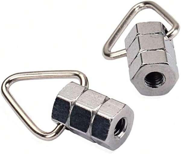 SUPVOX 2pcs Strap Lock Strap Button Banjo Guitar Hook Button For Banjo Guitar Parts (Silver)