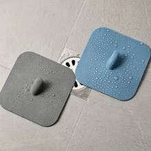 2/1 Reusable Drain Hole Cover, Square Drain Hole Plug With Easy To Grip Handle, Hair Collector, Suitable For Shower Bathtub, Bathroom Sink, Kitchen Laundry Room, Suitable For Standard Size Drain Outlet, Easy To Install And Clean, Soft TPR Material, - Multicolor - View 14