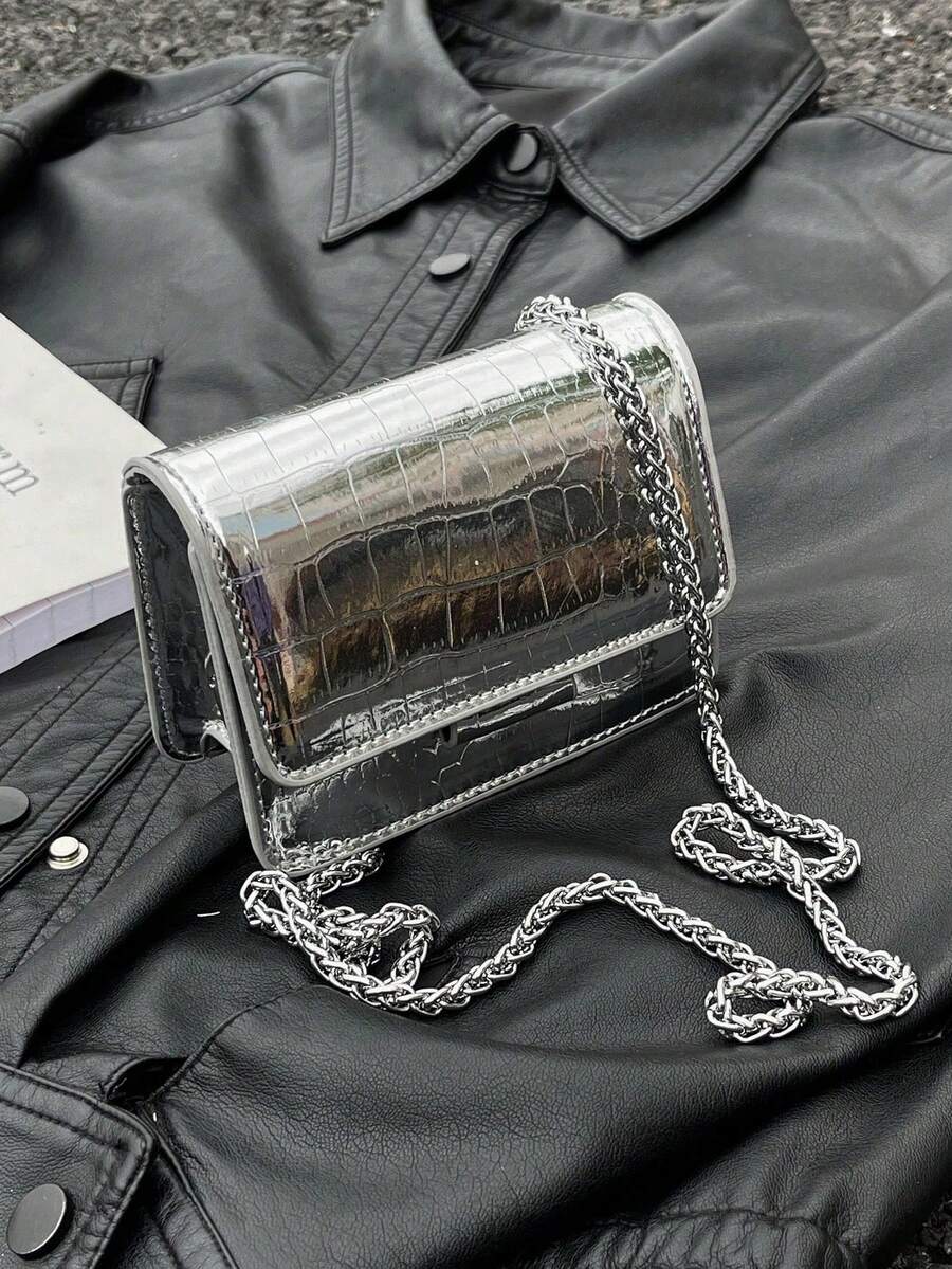 Mini Top Handle Satchel Bag New Small Bag Korean Version Fashion Messenger Bag Internet Fashion Shoulder Handbag Cute Purse Mini Crossbody Bag - 彩色 - 查看 1