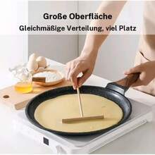 1 StüAntihaft-Pfannkuchenpfanne – für Pfannkuchen, Omeletts & Steaks, inkl. Holzspatel, praktisches Küchenutensil für Zuhause, Esszimmer & Grill - Übersicht 4
