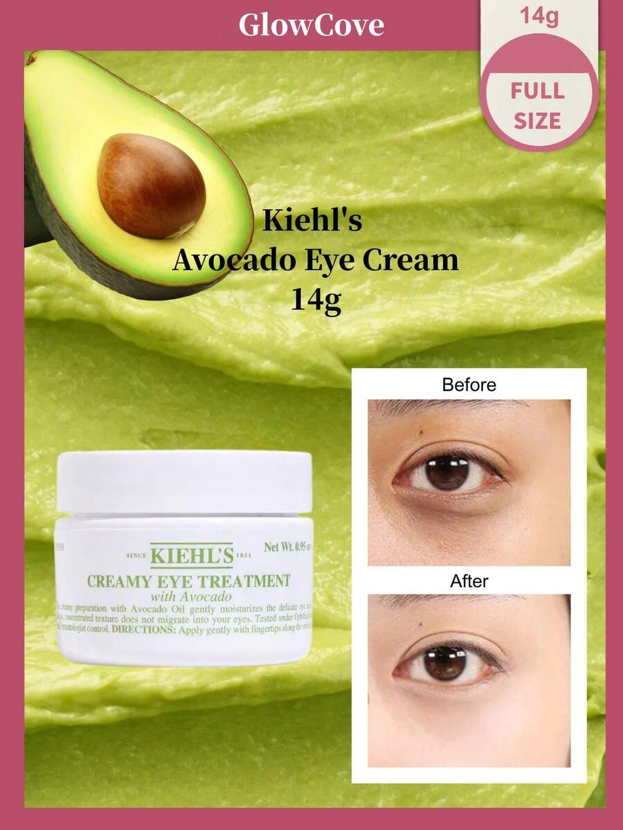 Kiehl's Creamy Eye Treatment With Avocado 14g/28g Krim Mata Pelembap yang Menghidrasi Mengurangi Garis-Garis Halus - Putih - 14g - View 1