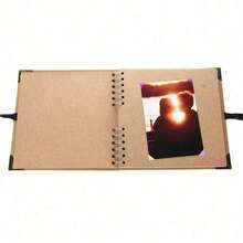 30 Sheets/Book Scrapbook, Kraft Paper Can Be Written On, Can Be Freely Collaged Notebook, Spiral Binding, Bow Design, Scrapbook Supplies, Discarded Magazine DIY Base Paper - Multicolor - View 7