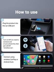 XUDA 新版 CarPlay AI Box Mini Superbox 有線轉無線，無線 CarPlay 與 Android 2 合 1 功能，支援 2.4-5.0 GHz WiFi 5，相容 99% 配備有線 CarPlay 與 Android 的車輛 - A - 查看 8