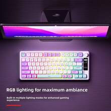 AOC Colorful Keyboard With Display Wireless Bluetooth Wired Three-Mode Gaming Keyboard Mechanical Feeling Computer Keyboards For PC Mac Laptop 99 Keys - View 6